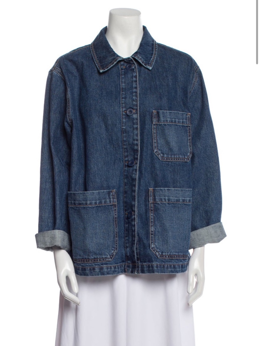 Max Mara Weekend Denim Jacket Jean Chore Coat XL